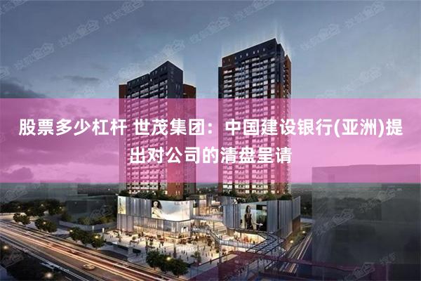 股票多少杠杆 世茂集团：中国建设银行(亚洲)提出对公司的清盘呈请