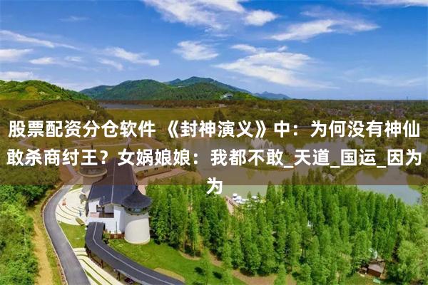 股票配资分仓软件 《封神演义》中：为何没有神仙敢杀商纣王？女娲娘娘：我都不敢_天道_国运_因为