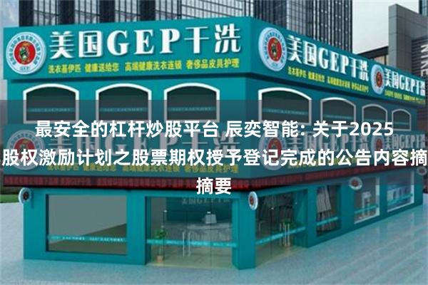 最安全的杠杆炒股平台 辰奕智能: 关于2025年股权激励计划之股票期权授予登记完成的公告内容摘要