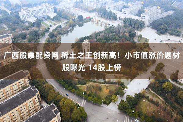 广西股票配资网 稀土之王创新高！小市值涨价题材股曝光 14股上榜