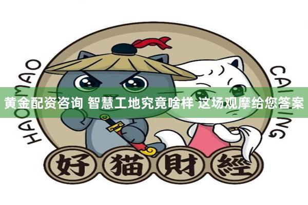 黄金配资咨询 智慧工地究竟啥样 这场观摩给您答案